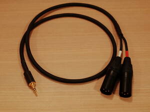 ★ MOGAMI 2534 XLR2オス-ステレオミニプラグ3.5mm 変換ケーブル 2.5m Yケーブル 金メッキ NYS231BG-LL NC3MXX-B ブランド-長さ変更可