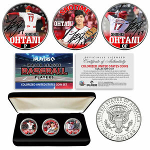 大谷翔平 本物米ドル 1/2ドルコインSHOHEI OHTANI MLB 公式商品 二刀流 Half Dollar 3コイン ケース付き エンジェルス 　ドジャース