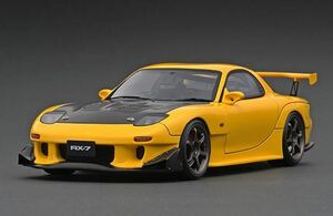 イグニッションモデル　1/18 ignition model 1/18 FD3S MAZDA RX-7 Yellow 箱あり イエロー 検// カーボンボンネット RE雨宮 