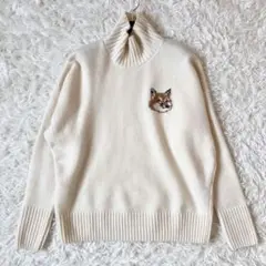 MAISON KITSUNE フォックス ヘッド ジャガード ハイネック ニット