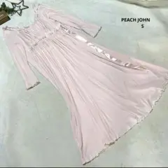 【PEACH JOHN】ルームウェア(レースリブワンピース)フリル✨フレアー長袖