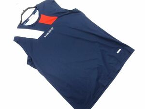 ネコポスOK ルコックスポルティフ ノースリーブ トレーニングウェア カットソー sizeS/紺 ■◆ ☆ ega5 メンズ