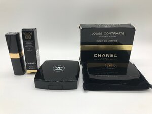 ■【YS-1】 シャネル CHANEL コスメ 3点セット ■ 口紅 ルージュ ココ シャイン ＃57 アイカラー チーク 【同梱可能商品】K■