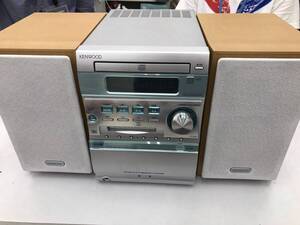 【中古】KENWOOD ケンウッド JVC　SJ-3MD-S シルバー　マイクロハイファイコンポーネントシステム（CD/MD/カセットコンポ）（本体