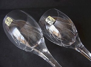【S0402】チェコ製　クリスタル ガラス　ワイングラス