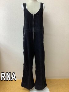 アールエヌエー (RNA) ブラックデニム オーバーオール サイズM