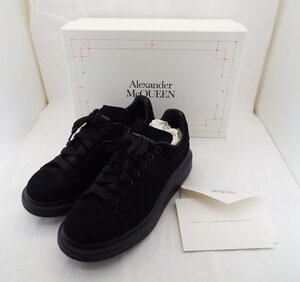 D586〇Alexander McQueen/アレキサンダーマックイーン ローカット スニーカー 553761 ブラック サイズ44(約28cm相当)