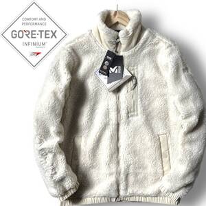 新品 MILLET ミレー GORE-TEX INFINIUM 防風 防寒 保温 高耐久 ハイネック ボアフリース ジャケット ブルゾン XL 暖冬対応 肉厚 ◆B5203