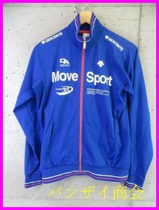 9140b12◆良品◆吸汗速乾◆DESCENTE デサント【MOVE SPORTS ムーブスポーツ】トラックジャージジャケット O/ウインドブレーカー/ポロシャツ