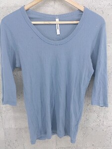 ◇ Attachment アタッチメント 七分袖 Tシャツ カットソー 1 ブルー #