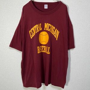 ラッセルアスレチック　メキシコ製　半袖Tシャツ カレッジロゴ　ミシガン59 古着　入手困難　激レア　希少 人気　ベースボール　訳あり激安