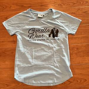 GORILLA WEARUNITED STATES OF AMERICAゴリラウエア水色半袖シャツレディース XS 筋トレ　ジム