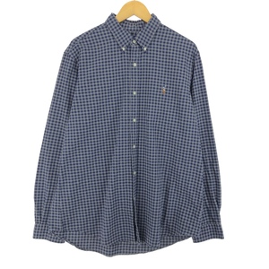 古着 ラルフローレン Ralph Lauren CLASSIC FIT クラシックフィット 長袖 ボタンダウンチェックシャツ メンズXL相当 /eaa470126