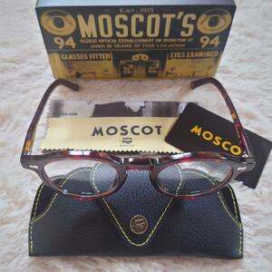 1円～ 未使用に近い MOSCOT モスコット サングラス MILTZEN ミルゼン べっ甲 TORTOISE デモレンズ クリアレンズ ボストン ケース付き 美品