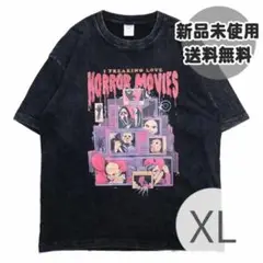 XL　新品 ホラームービー　Tシャツ　半袖　ハロウィン　映画　ユニセックス　黒