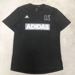 adidas アディダス 半袖 Tシャツ ボックスロゴ プリント メンズ Ｌサイズ チャコールグレー 