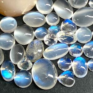  小粒!!≪天然ムーンストーンおまとめ100ct≫n ルース 裸石 宝石 ジュエリー jewelry moon stone シラー効果 パワーストーン w2 4