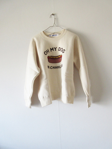 未使用 2024SS R&D.M.Co- / オールドマンズテーラー 6999 OH MY DOG SWEAT SHIRT M NATURAL / スウェット シャツ トレーナー