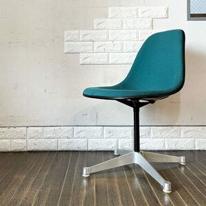 ◎ ハーマンミラー Herman Miller サイドシェルチェア モダンファニチャーセールス FRP製 ブラック NC生地 コントラクトベース イームズ