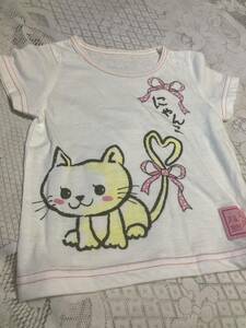 女の子用サイズ80★にゃんこ Tシャツ★内側タグ切り取りあります！