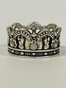 Justin Davis ジャスティンデイビス Chapel Crown Ring チャペル クラウンリング シルバー925 D 0.01 指輪 0130 015