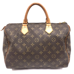 ルイヴィトン M41526 モノグラム スピーディ30 ハンドバッグ ミニボストンバッグ ブラウン系 LOUIS VUITTON QR014-476