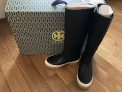 新品未着用箱有り【TORY BURCH ミッドカーフレインブーツ】トリーバーチ