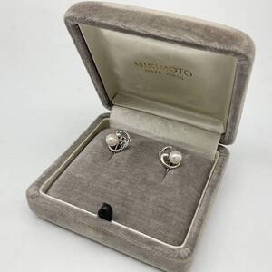 【9662】MIKIMOTO GINZA TOKYO ミキモトパール 真珠 約6.0㎜玉 イヤリング シルバー S刻印 冠婚葬祭 アクセサリー