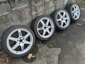 VOLK RAYS TE37 SAGA 18インチ 8.5J +50 4本 軽量 鍛造 レイズ ボルクレーシング WRXなどに