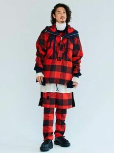 激レア 窪塚洋介着『sacai』18A/W Buffalo Check BLOUSON サカイ プルオーバー パリコレ アーカイブ