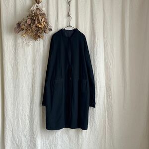 KristenseN DU NORD クリステンセンドゥノルド カシミヤ 襟レザー 定番 ロングコート SIZE1