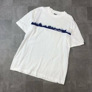 H/H ヘリーハンセン　プリントTシャツ 半袖シャツ　カットソー コットン　トップス ホワイト　白　　サイズL 古着