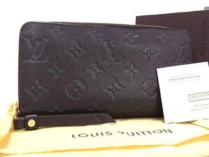 1円 ■美品■ LOUIS VUITTON ヴィトン M60548 モノグラムアンプラント ジッピーウォレット ラウンドファスナー 長財布 ブラウン系 FL3293