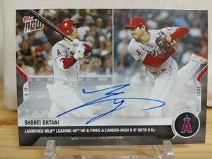 【希少】 大谷翔平 直筆サインカード topps now auto 二刀流 2way エンゼルス ドジャース MLB 