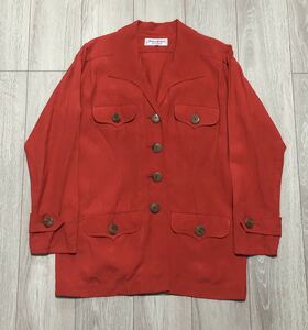 90s YVES SAINT LAURENT RIVE GAUCHE OFFICER JACKET イブサンローラン リヴゴーシュ ジャケット フランス製 ヴィンテージ