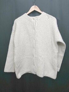 ◇ NATURAL BEAUTY BASIC FOX接結 23AW 長袖 ニット カーディガン コーディガン サイズFR ライトベージュ レディース P