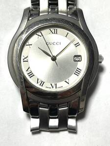 1888　0612-24【1円スタート】腕時計　GUCCI グッチ 5500M ラウンド メンズ 時計