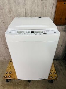 高年式◆2022年製◆【ハイセンス 全自動 洗濯機 6kg ホワイト HW-T60H】中古品 清掃済 動作確認済