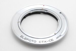 #1475◆送料無料◆Canon EOSマウントアダプターELEFOTO CTX-CE コンタックスレンズ→キヤノンEOSボディ