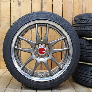 フィット デミオ パッソ ヴィッツ ノート bB等 WORK エモーション CR2P 16インチ 6.5J+48 グッドイヤー 195/45R16 タイヤ ホイール 4本SET