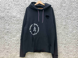 OFF-WHITE オフホワイト MEADOW HEIGHTS HOODIE ダメージパーカー サイズL ブラック