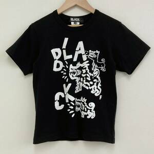 BLACK COMME des GARCONS 半袖 プリント Tシャツ 黒 XSサイズ ブラック コムデギャルソン カットソー Tee archive 3080189