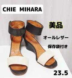 【美品】CHIE  MIHARA　チエ  ミハラ　レザー　サンダル　バイカラー