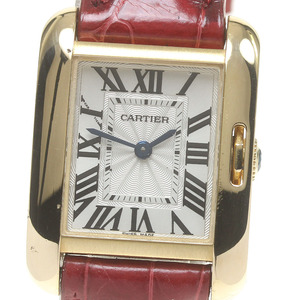 カルティエ CARTIER W5310028 タンクアングレーズSM K18YG クォーツ レディース _835182