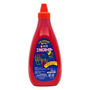 （まとめ買い）サクラクレパス 絵具 工作ポスターカラー 720ml 単色 あか KPW720ML#19 〔3個セット〕