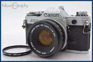 ★実用美品★ キヤノン Canon AE-1 + FD 50mm F1.8 S.C. レンズフィルター付 ★完動品★ 同梱可 #tk3058