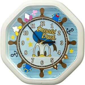 《ケース売り》ディズニー ドナルドダック 掛け時計 からくり時計 Disneyソング4曲入り 白 4MH441MC03 1ケース 5個入り￥137,500(税込)の品