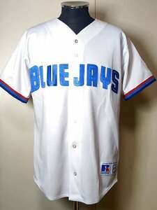 USA製 ブルージェイズ ラッセルアスレティック ベースボールシャツ M レプリカユニフォーム RUSSELL ATHLETIC Toronto Blue Jays MLB