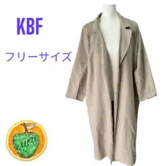 KBF スエードライトコート ベージュ フリーサイズ ベルトなし