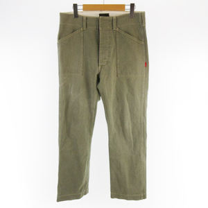 ダブルタップス WTAPS 16AW BUDS 01/TROUSERS.COTTON. HELL IN BONE ベイカーパンツ ワーク ヘリーンボーン 162LTDT-PTM02 カーキ 1 メン